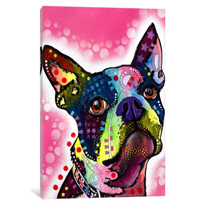 Boston Terrier by Dean Russo - Print on Canvas