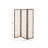 Epperson Wood Hinged Foldable Partition 3 Panel Geometric Divider Screen with Intricately Carved Designs