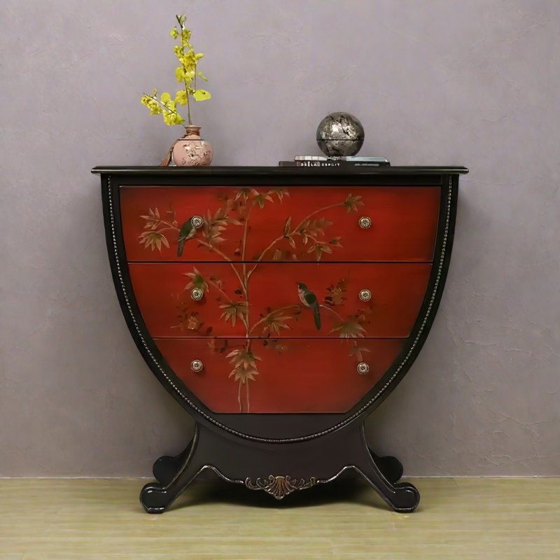 Elegant Design Hand-Painted 3-Drawer Accent Chest