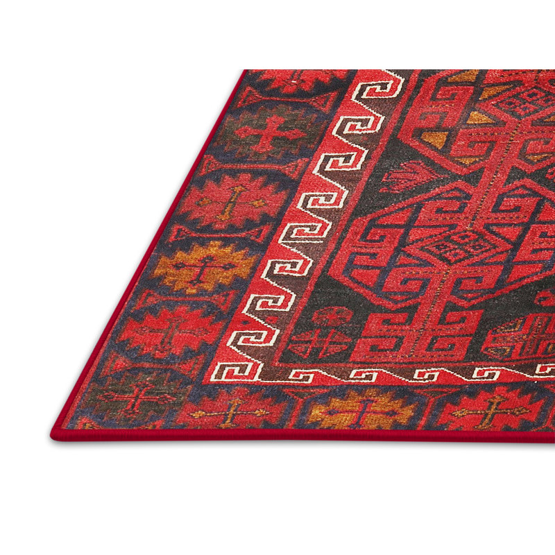 Tapis rouge à motif sud-ouest, Rectangle 7 pi x 9 pi