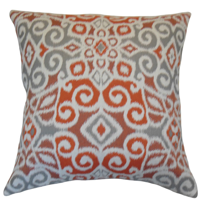 Coussin Carsci Ikat, Hauteur (26 po) x largeur (26 po), Pekoe