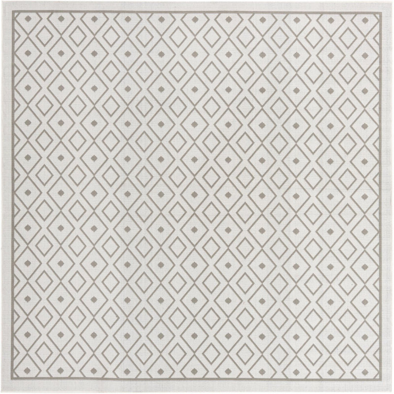 Geometric Indoor / Outdoor Rug, Square 7'10"
