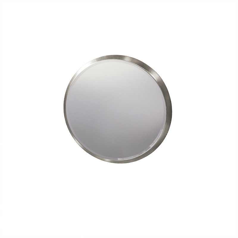 Broxton Engineered Wood Flat Wall Mirror, 44cm H x 44cm W