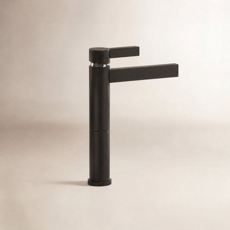 Sorrento Single Hole Bathroom Faucet, Noir mat