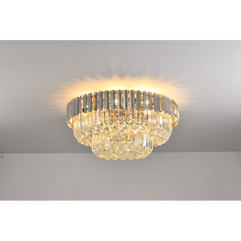 Brighouse Crystal Flush Mount, Gold