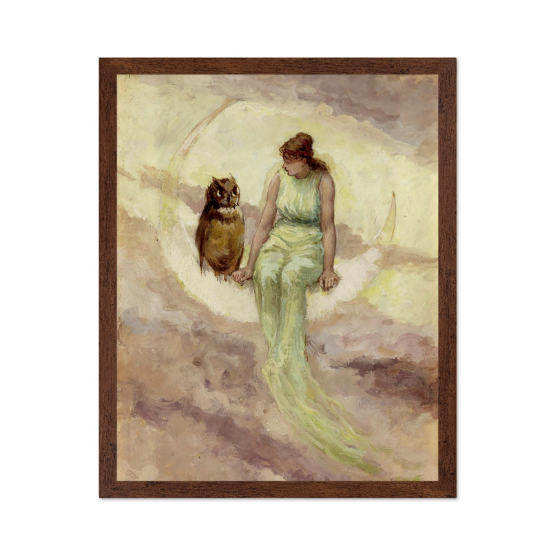 La fille de la sorcière, Canvas, Encadrement brun, H 11 po x l 14 po