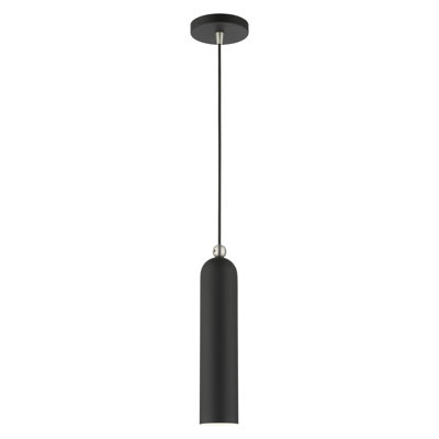 Hanne 1-Light Dimmable Metal Cylinder Pendant