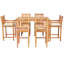 Outdoor 7 - Piece Teak Bistro Set with Cushions