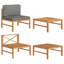 Chaise de patio en teck avec coussins-1844386588
