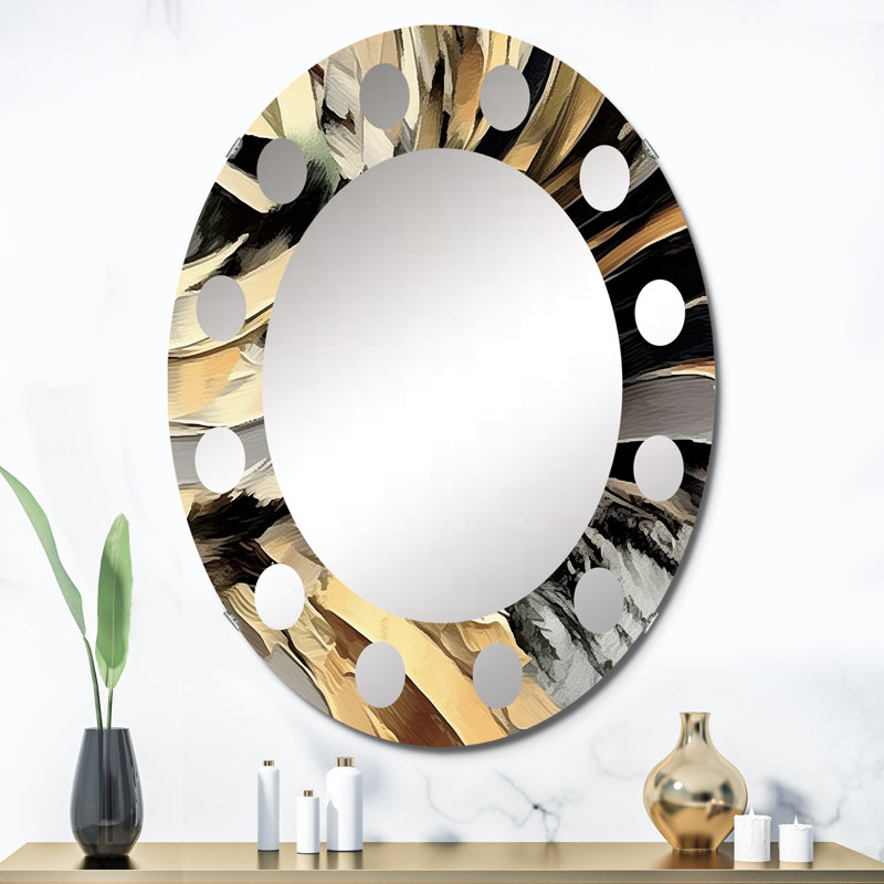 Wenslow - Miroir mural moderne ovale, 36 po x 24 po