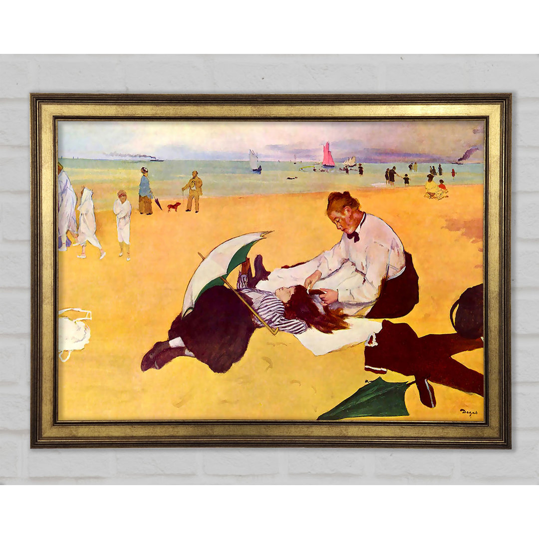 Kleine Mädchen am Strand von Degas - Einzelne Bilderrahmen Kunstdrucke