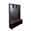 Black Farmhouse 4-In-1 Hall Tree With Hooks