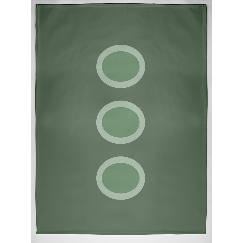 Elzy Plain Weave / Muslin Throw Blanket, Green
