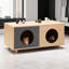 Enceinte de litière pour chat, table d'appoint avec 2 condos pour animaux