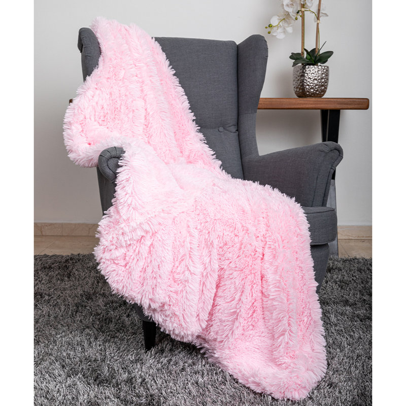 Sewn Throw Blanket, Pink