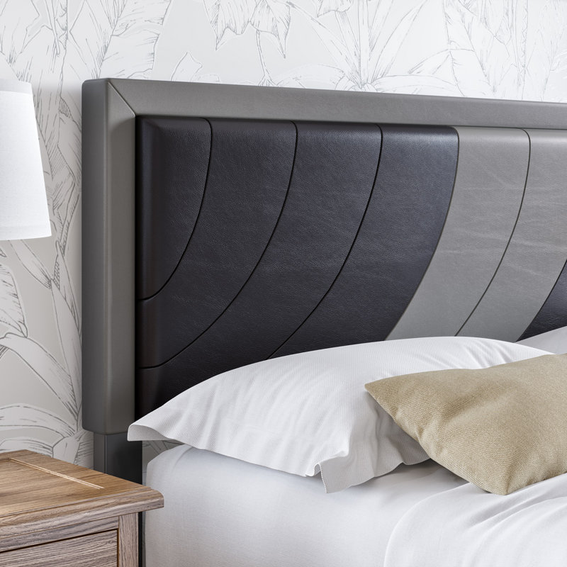 Boyd Sleep Bree Upholstered Platform Bed with Headboard and Durable Mattress Foundation with Strong 14 Wood Slat Supports, No Box Spring Required