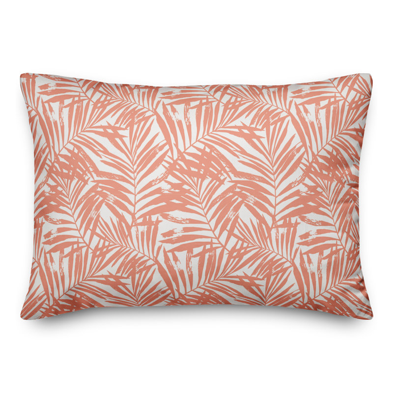 Floral Throw Pillow, Orange