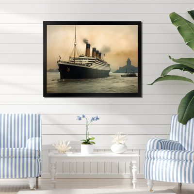 Photographie rétro de RMS Titanic, reproduction d'art sur toile