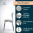 Kavish Dining Chair with Curved Back and Waterfall Edge Seat Powder-Coated Metal Legs-1468213416