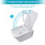 Cuvette de toilette murale avec siège à fermeture douce, blanc