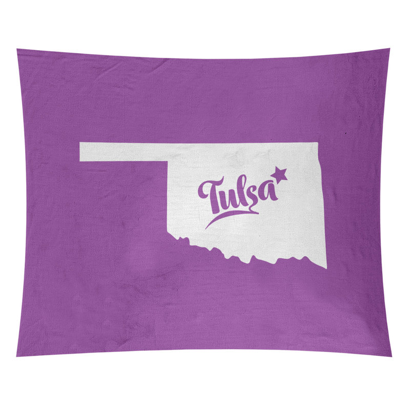 Tapisserie Tulsa Oklahoma, H 27,5 po x l 37,5 po, Violet
