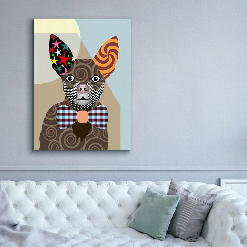 «Chihuahua Dog» par Lanre Adefioyue, H 54 po x l 40 po x P 1,5 po