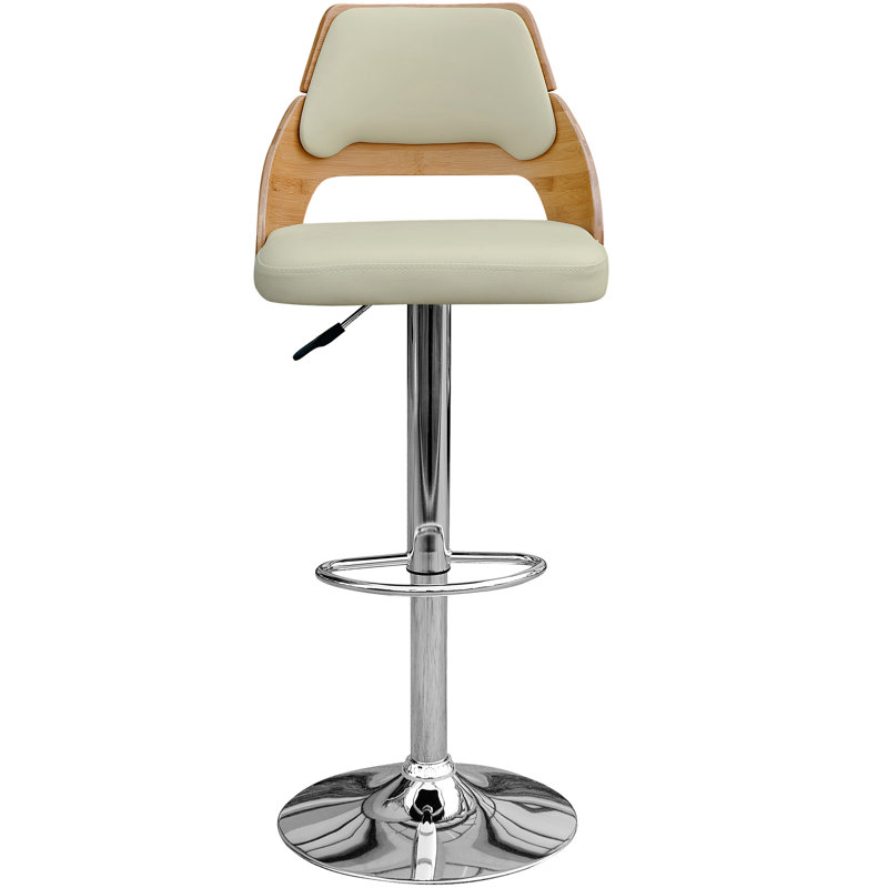 Tabouret de bar rotatif à hauteur ajustable Westfall, Beige
