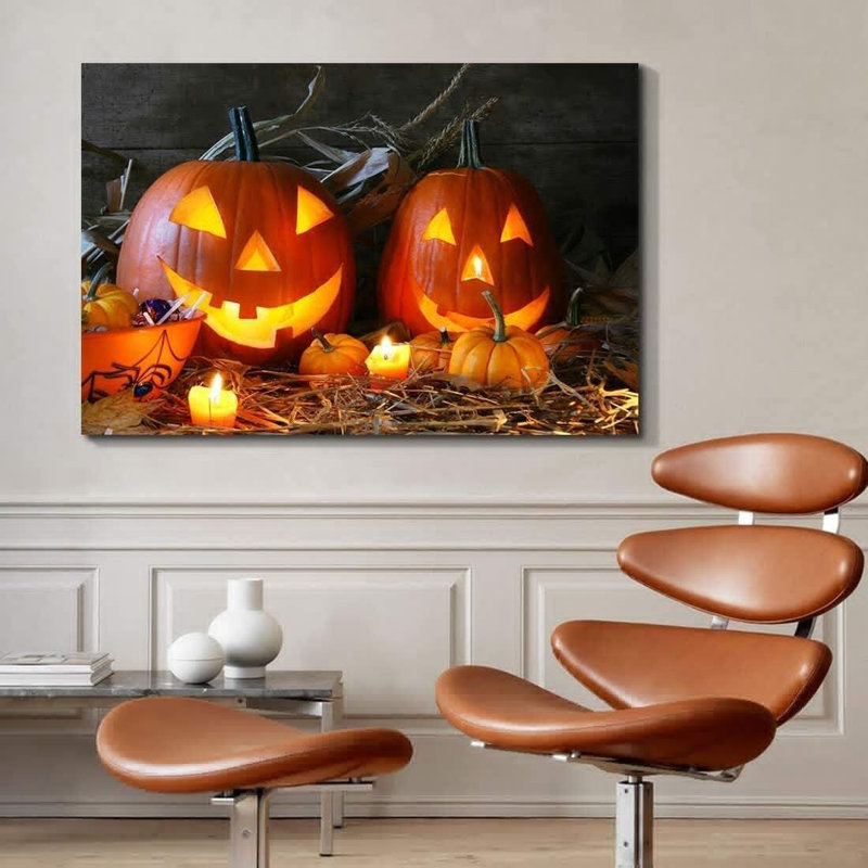 «Lily-Jack Halloween», impression sur toile, H 12 po x l 18 po x P 1,5 po
