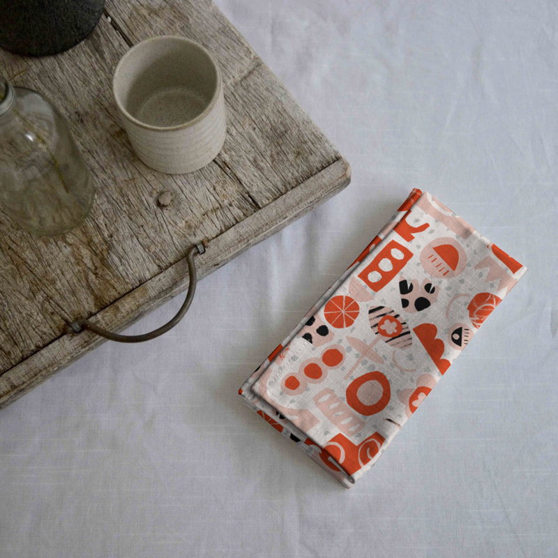 Caaden 100% Cotton Geometric Square Napkin