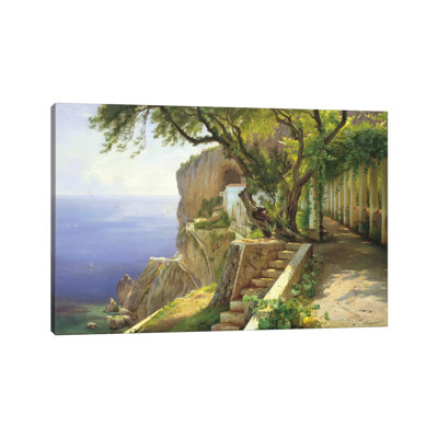 Pergola In Amalfi by Carl Frederick Aagaard - Wrapped Canvas Print