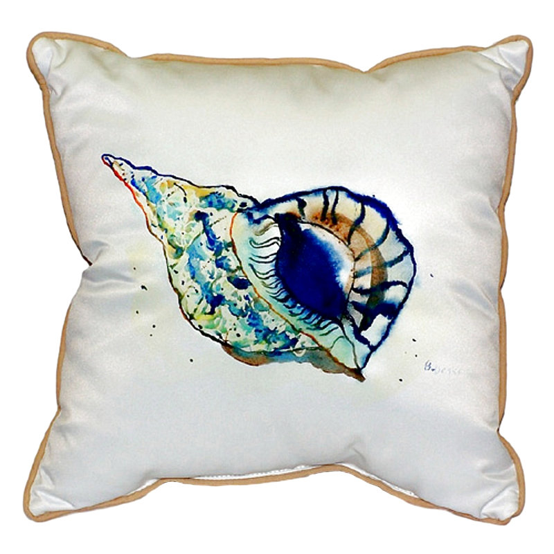 Housse et insert de coussin carré extérieur Shell, Blanc, H 12 po x l 12 po