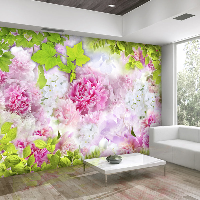 Floral Wall Mural, 173" W x 124" L