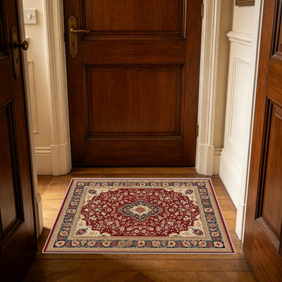 Burgundy Persian area rugs for Living Room, Soft and Comfortable, Suitable for all seasons, easy to maintain, machine washable Indoor floor mat, Under Table Farmhouse suitable for Bedroom, Dining Room, Study, Patio, Balcony, Home Decor