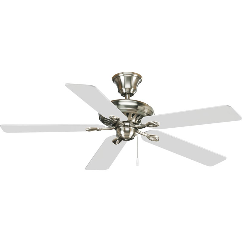 AirPro Signature 52'' Ceiling Fan, Brushed Nickel with White / Natural Cherry Blades