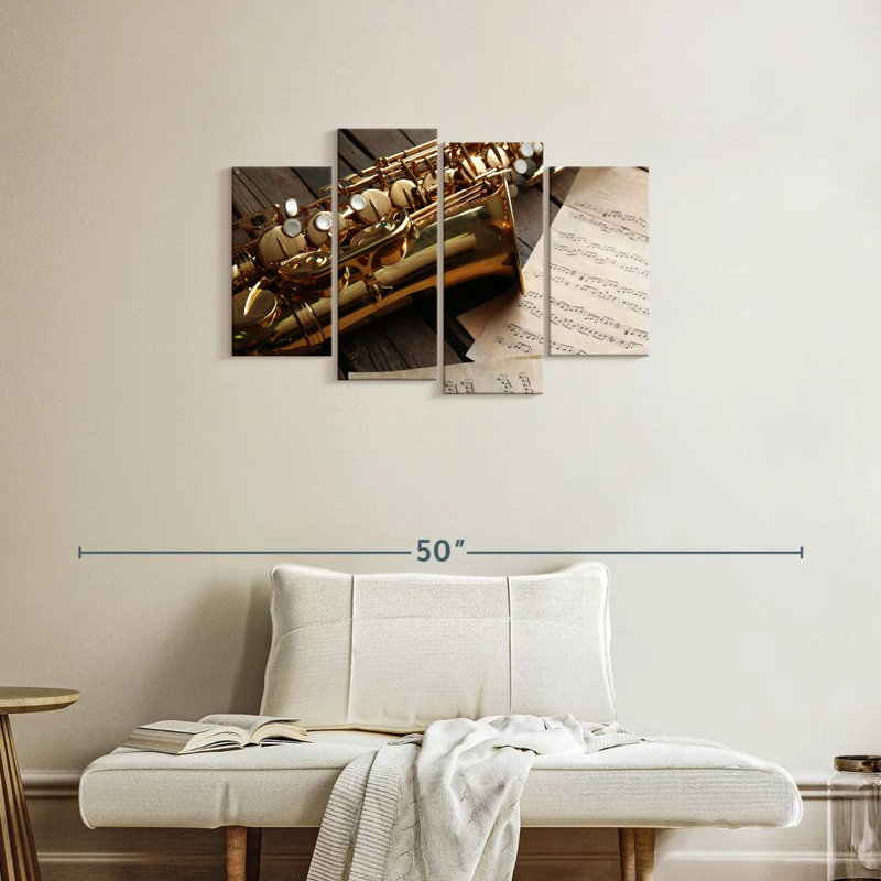 Abarca Saxophone And Music Notes