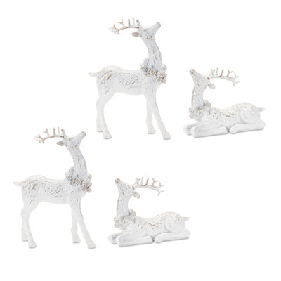 Winter Deer Figurine (Set of 4)