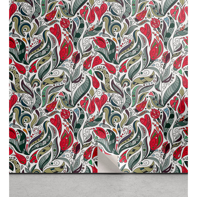 Rouleau de papier peint adhésif Hiema, L 13 po x L 100 po