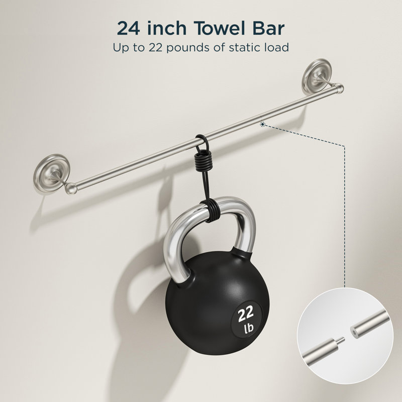 3 - Piece Bathroom Hardware Set, Brushed Nickel