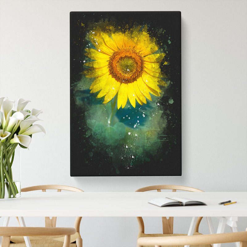 The Sunflower - Wrapped Canvas Print, 50cm H x 35cm W x 3cm D