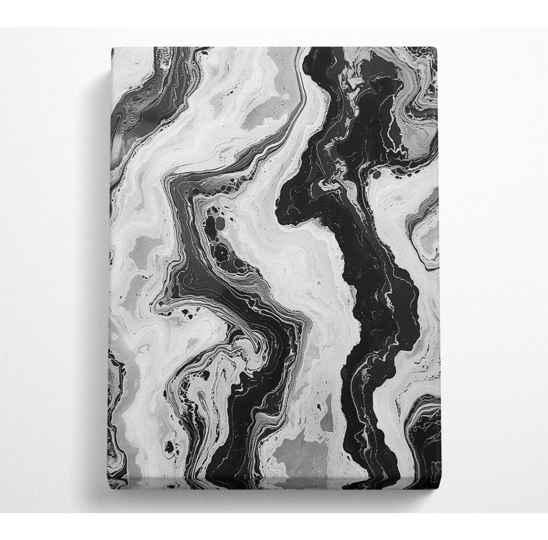 Grey Marble Flow - Kunstdrucke auf Leinwand