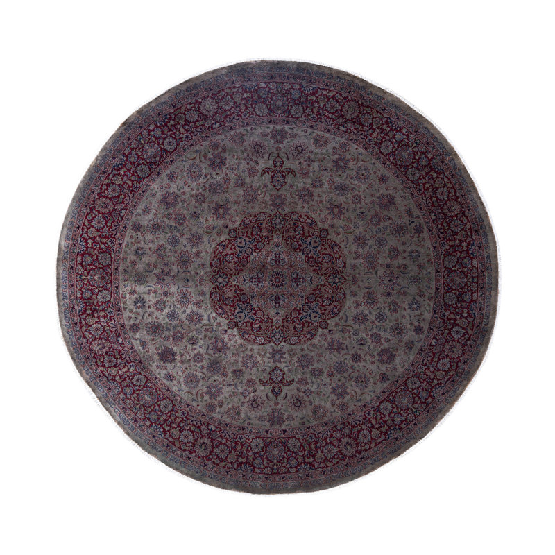 Overdyed Hand-Knotted Wool Modern-Contemporary Gray Area Rug 8' 3" x 8' 4"