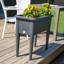 Lit de jardin surélevé en plastique avec couvercle Artrip - gris