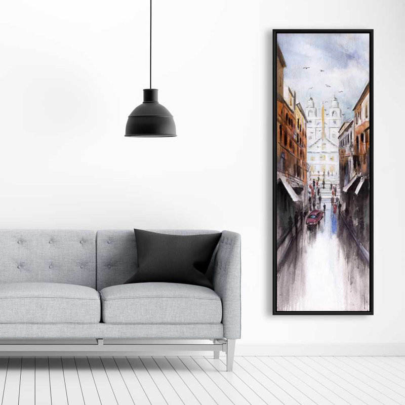 Lieu historique - Toile encadrée contemporaine pour le décor de la chambre à coucher, H 61,25 po x l 21,25 po