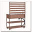 Chariot de cuisine 41,7 po en bois massif avec évier et banc de jardin avec plateau en acier inoxydable 41,7 po-125179425