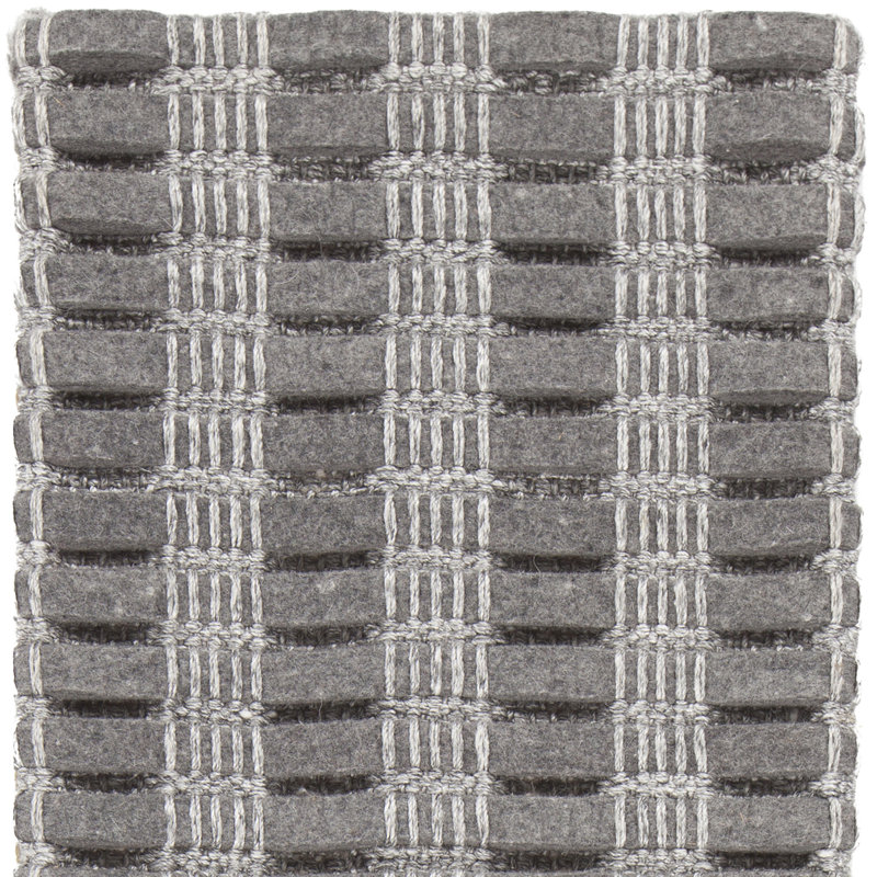 Tapis de zone grise tissé à la main Allerdale, Rectangle 5 pi x 7 pi 6 po