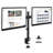 Mount-It! Dual Monitor Mount with C-Clamp & Grommet Base, Height Adjustable Arms Fit 19 - 32 Inches