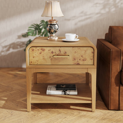 Table de bout / table de chevet moderne à 1 tiroir Adden