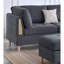 Ensemble de canapé modulaire réversible 3 pièces avec canapé en chenille couleur gris anthracite-608476112