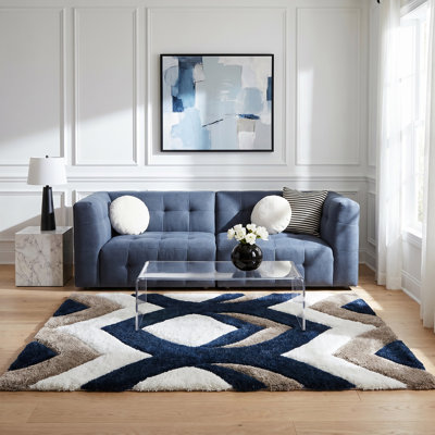 Metropole Shag Abstract Designed Area Rug