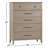 Honey 42'' W 5 - Drawer Dresser